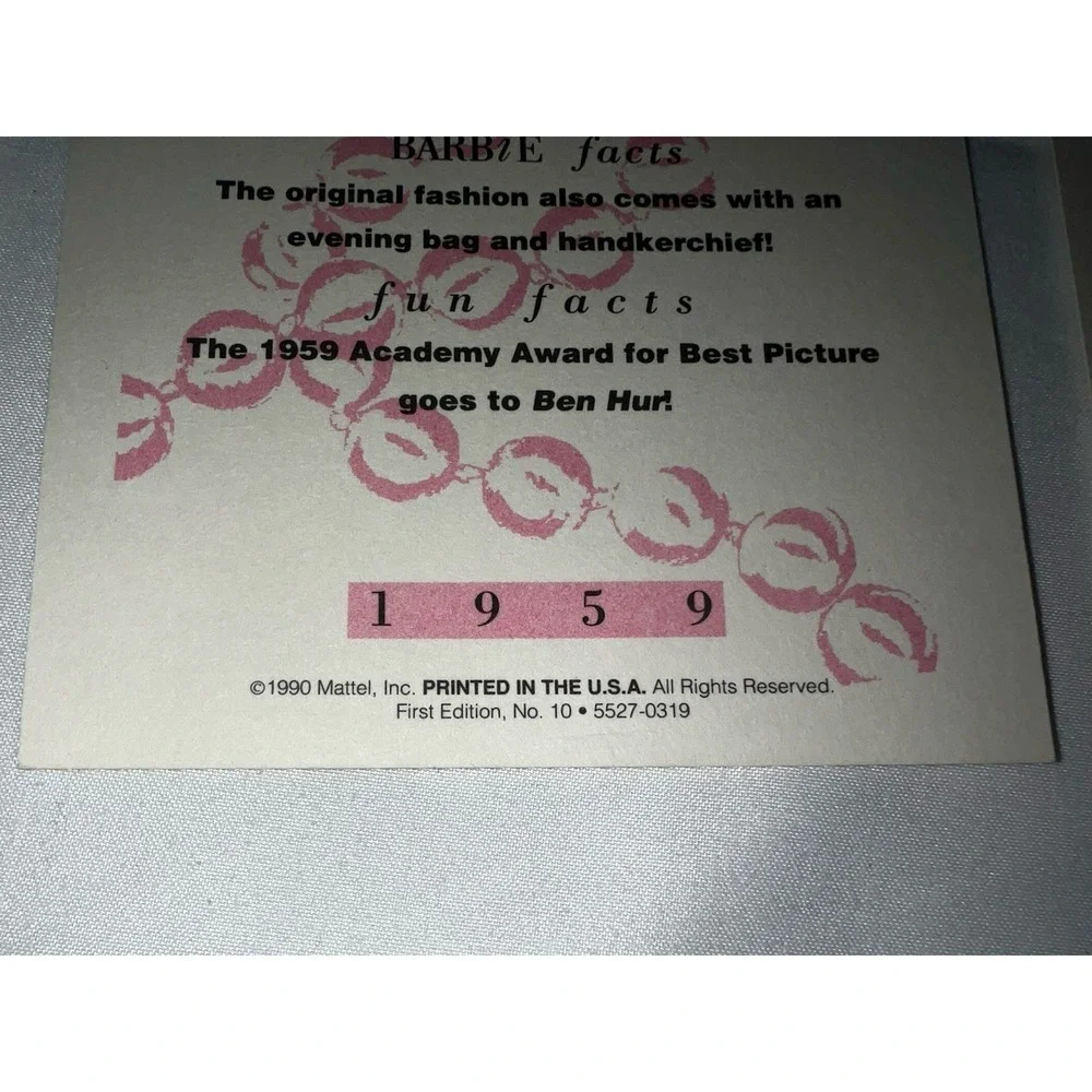Vintage 1990 Mattel Barbie Trading Cards - Set of 54 - 1959-1989